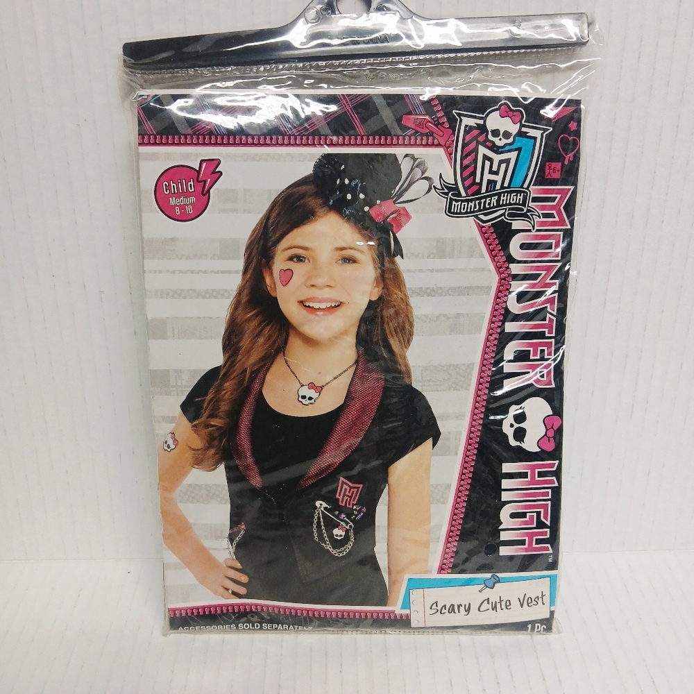 Monster High Scary Cute Vest Child Size Medium 8-10